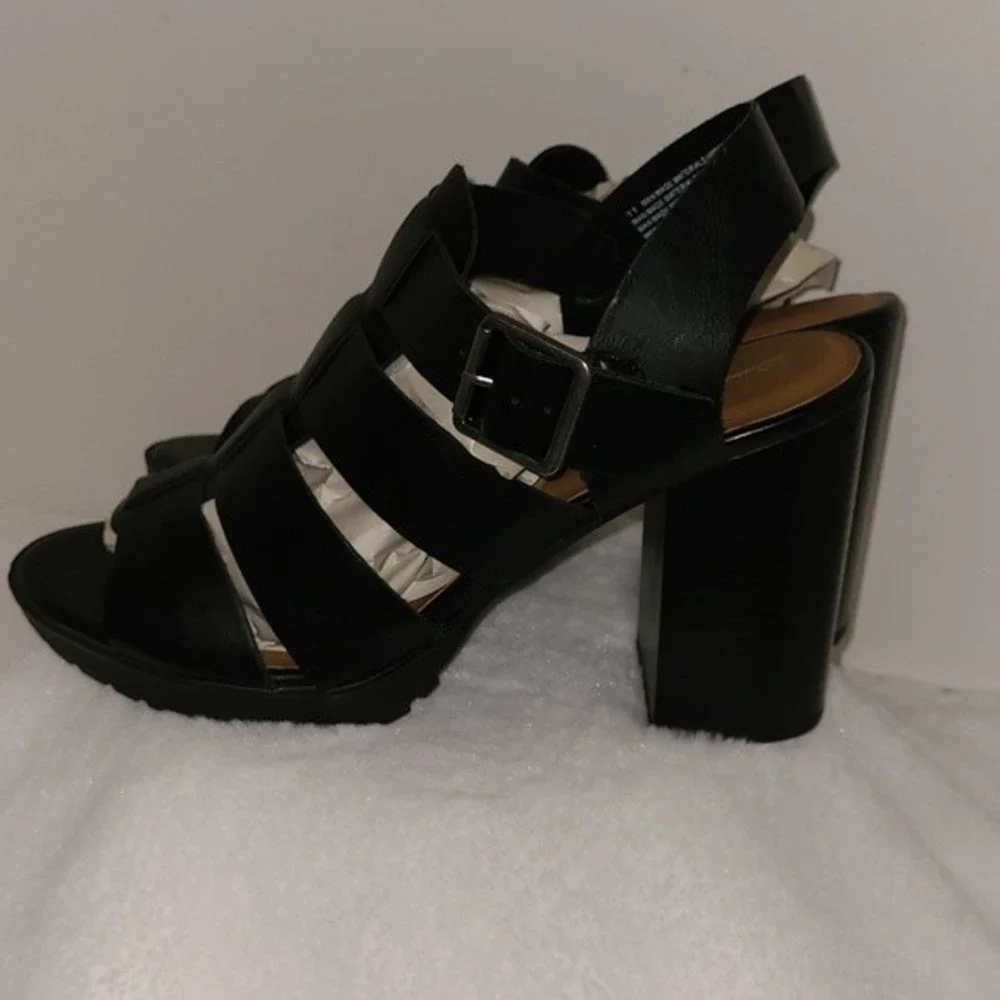 Universal Thread Strapped Block Heel Black Sandals Women's Size 11 NWOT - Picture 8 of 16